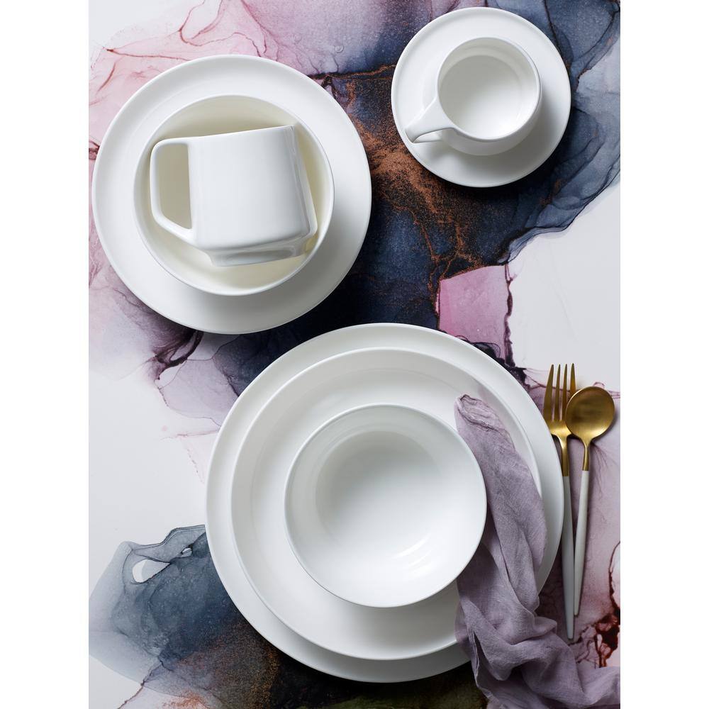 Marc Newson 6.25 in. (White) Bone China Bread and Butter Plates, (Set of 4) - Hercitys