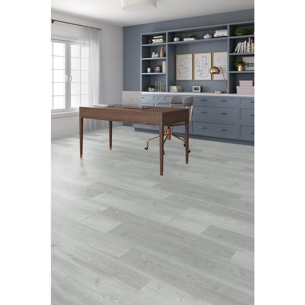 White Wash Mountain Larch 10 mm T x 8 in. W Waterproof Laminate Wood Flooring (18.6 sqft/case) - Hercitys