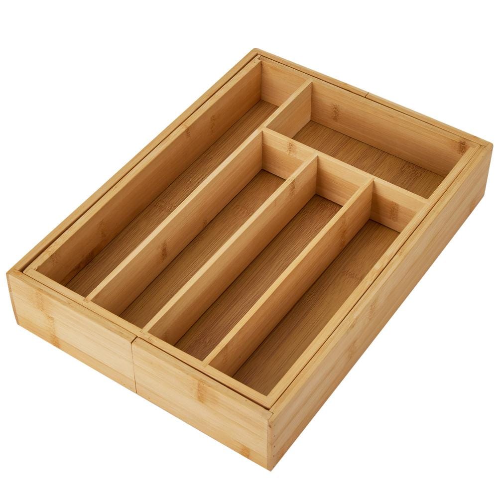 Bamboo Expandable Cutlery Tray - Hercitys