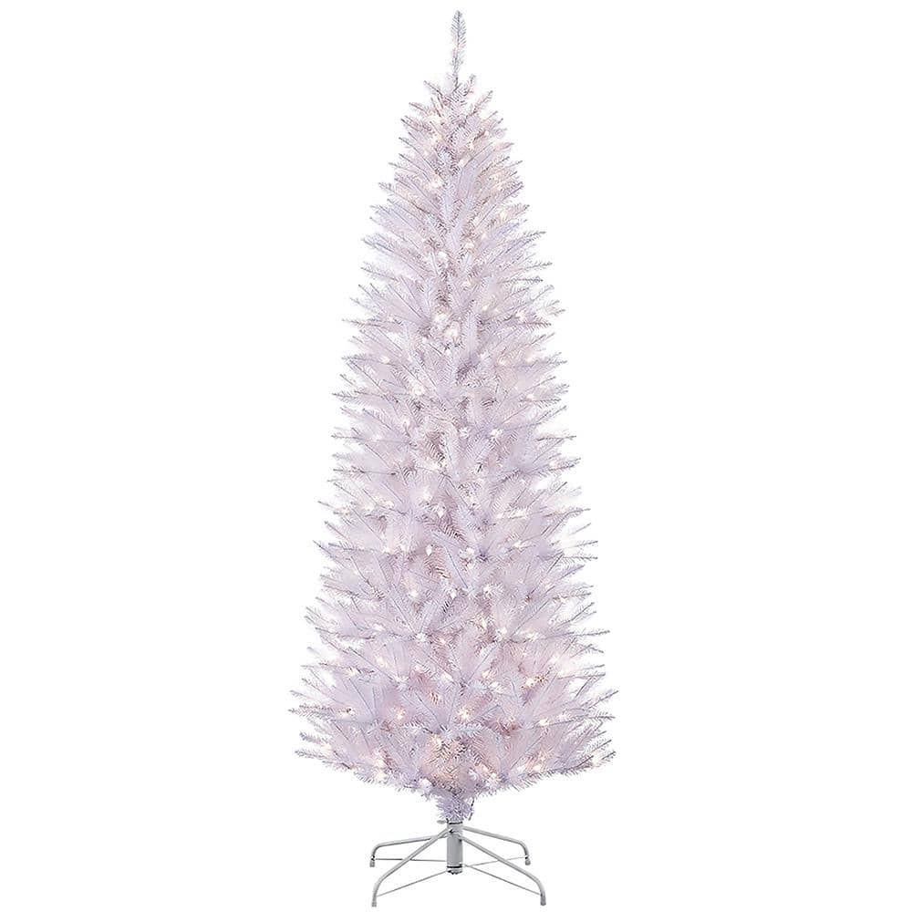 7.5 ft. Prelit Incandescent White Pencil Fraser Fir Artificial Christmas Tree with 350 UL-Listed Clear Lights - Hercitys