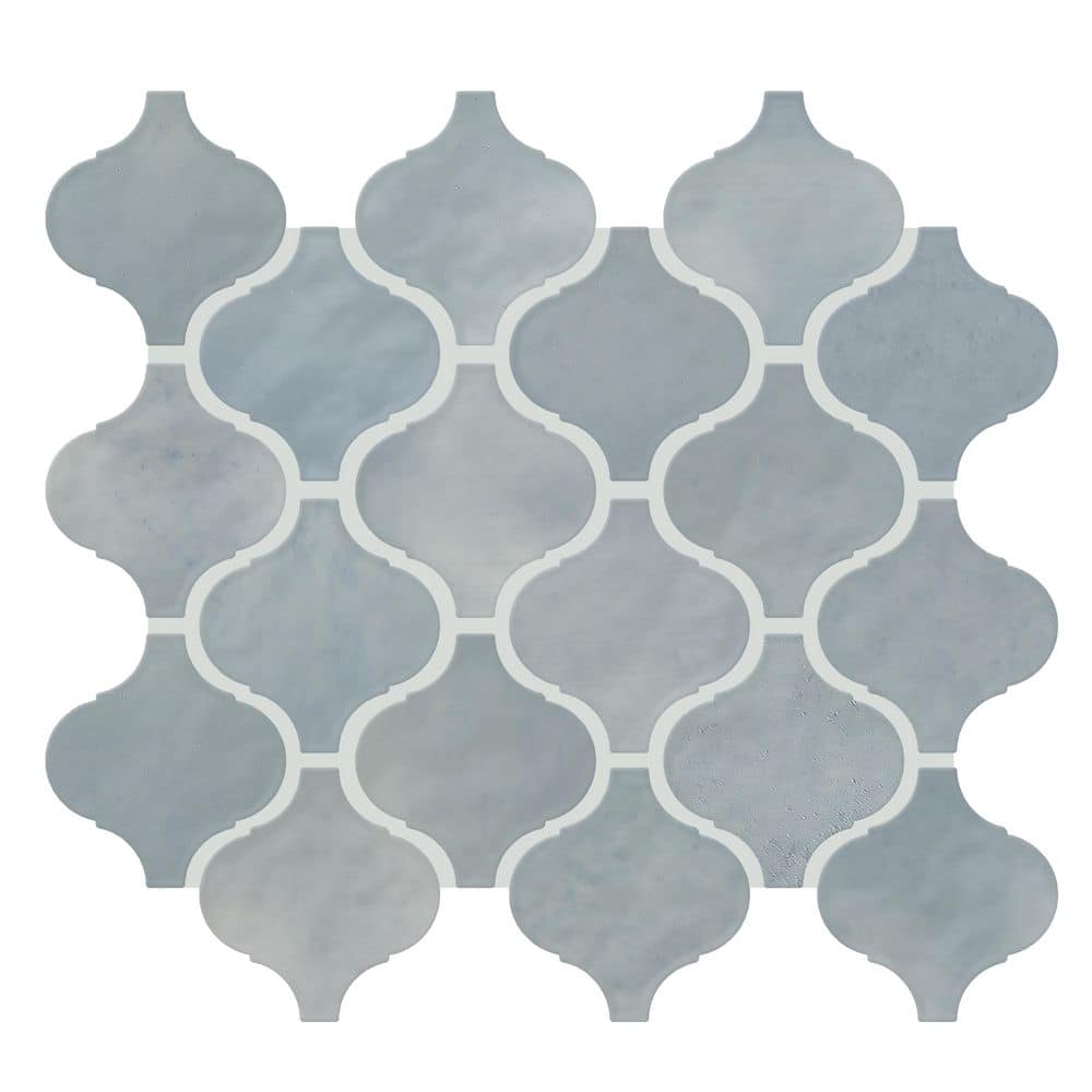 LuxeCraft Whimsy Gloss 11 in. x 12 in. Glazed Ceramic Arabesque Mosaic Tile (7.4 sq. ft./Case) - Hercitys