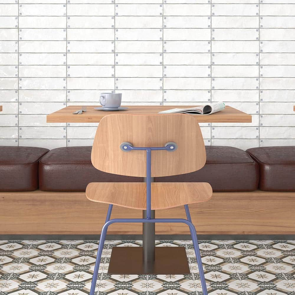 Crackle White Decor 2-7/8 in. x 11-7/8 in. Ceramic Wall Tile (5.28 sq. ft./Case) - Hercitys