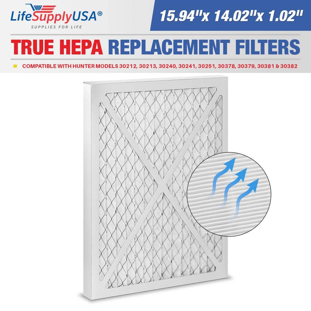 True HEPA Air Filter Replacement Compatible with Hunter 30212, 30213, 30240, 30241, 30251, 30378, 30379, 30381 and 30382 - Hercitys