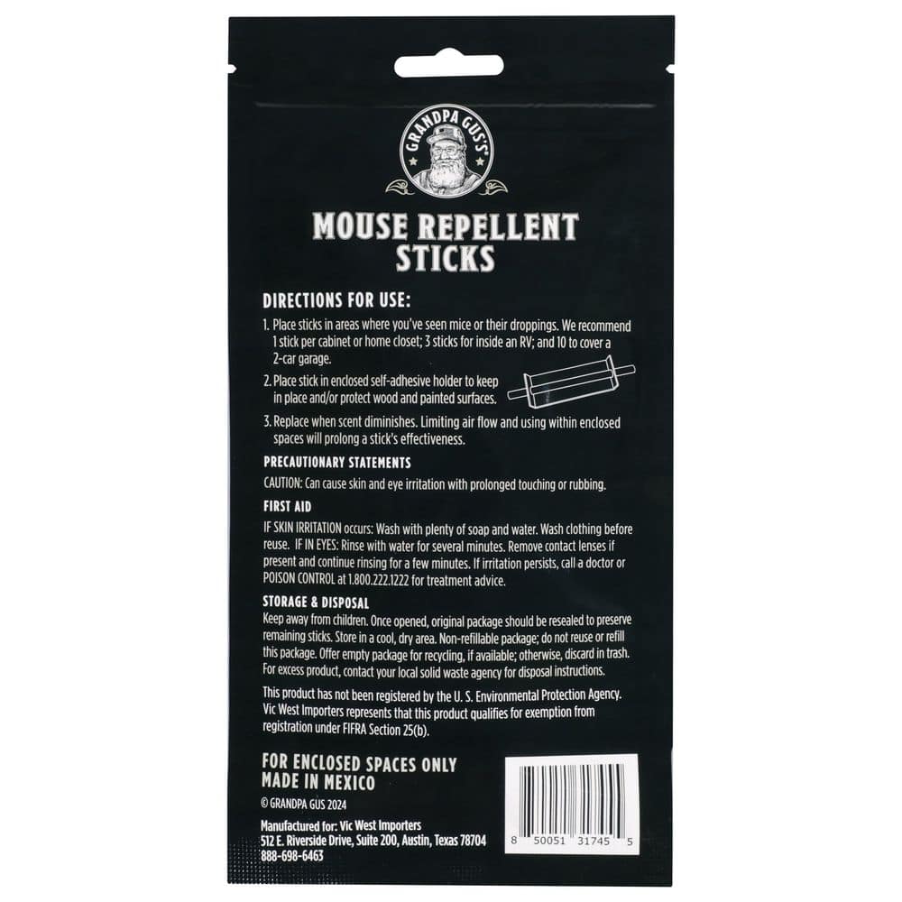 Natural Mouse Repellent Sticks (5-Pack) - Hercitys