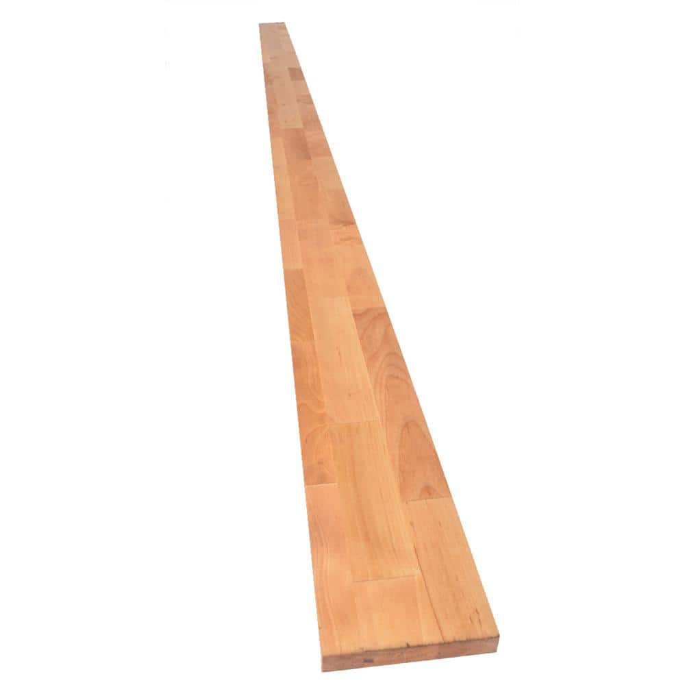 8 ft. L x 4 in. D Unfinished Birch Solid Wood Butcher Block Backsplash Countertop With Eased Edge - Hercitys