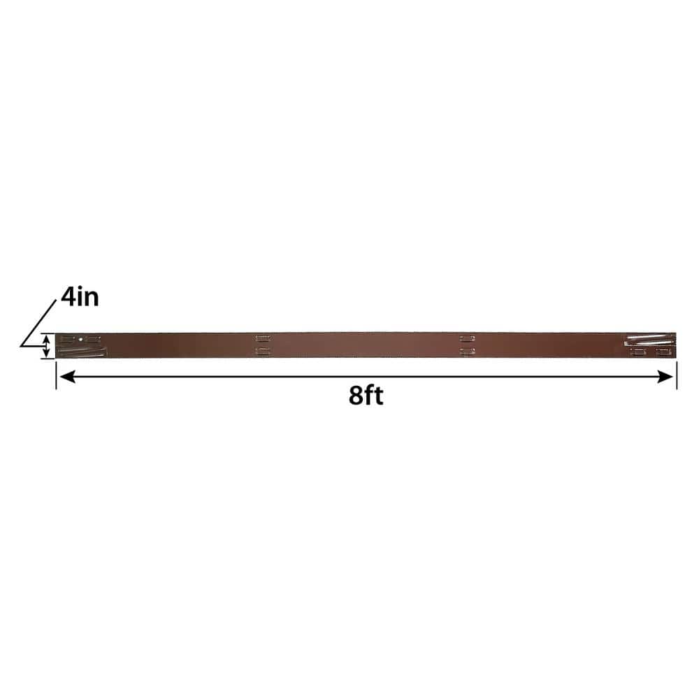 8 ft. Brown Steel Edging with 4 Stakes - Hercitys