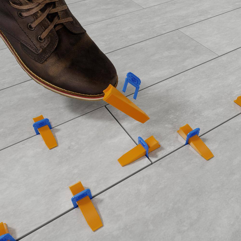 Xtreme Blue 3/16 in. Clip, Part A of 2-Part Tile Leveling System 2,000-Pack - Hercitys