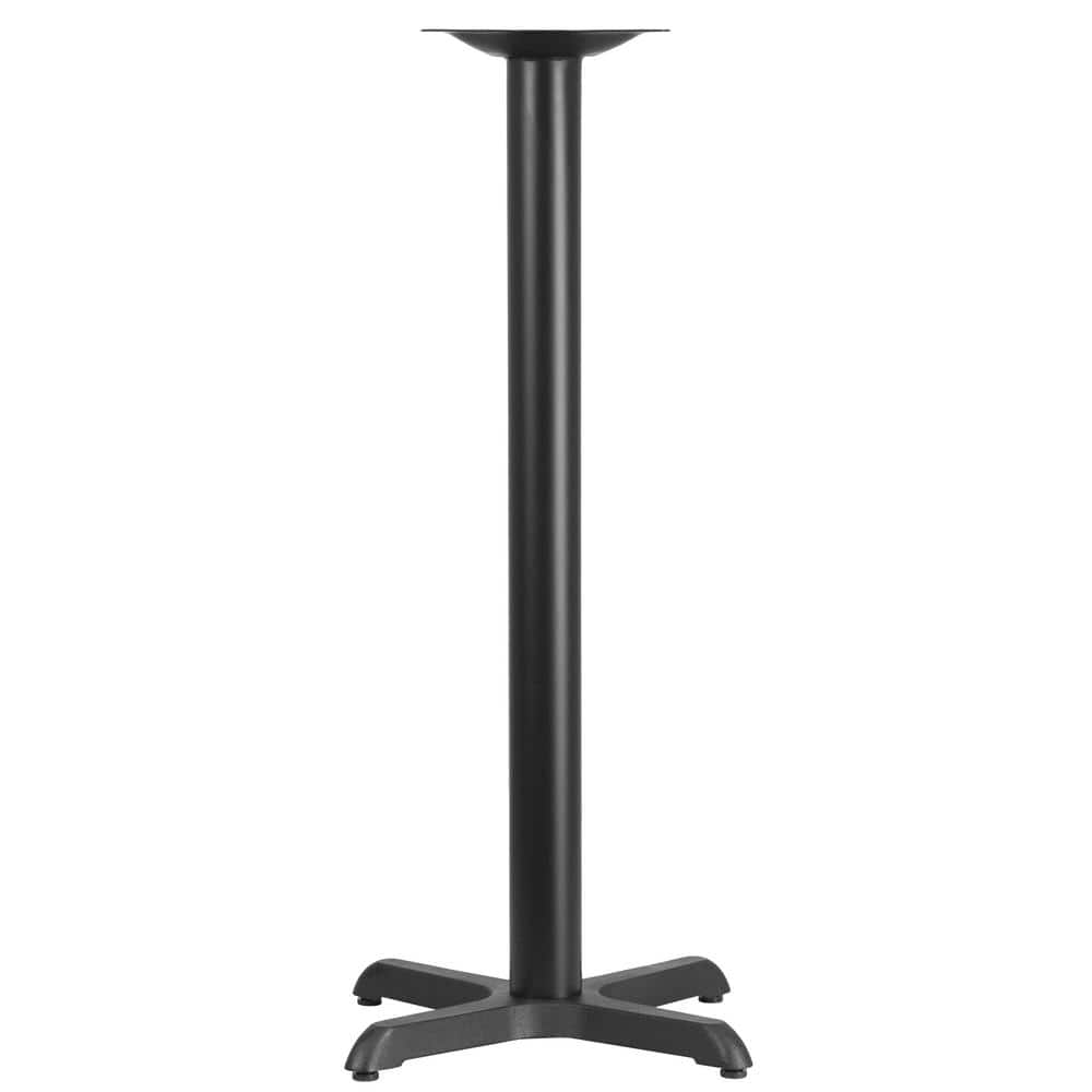 Black Metal Pedestal Dining Table – Base Only – Seats 2 - Hercitys