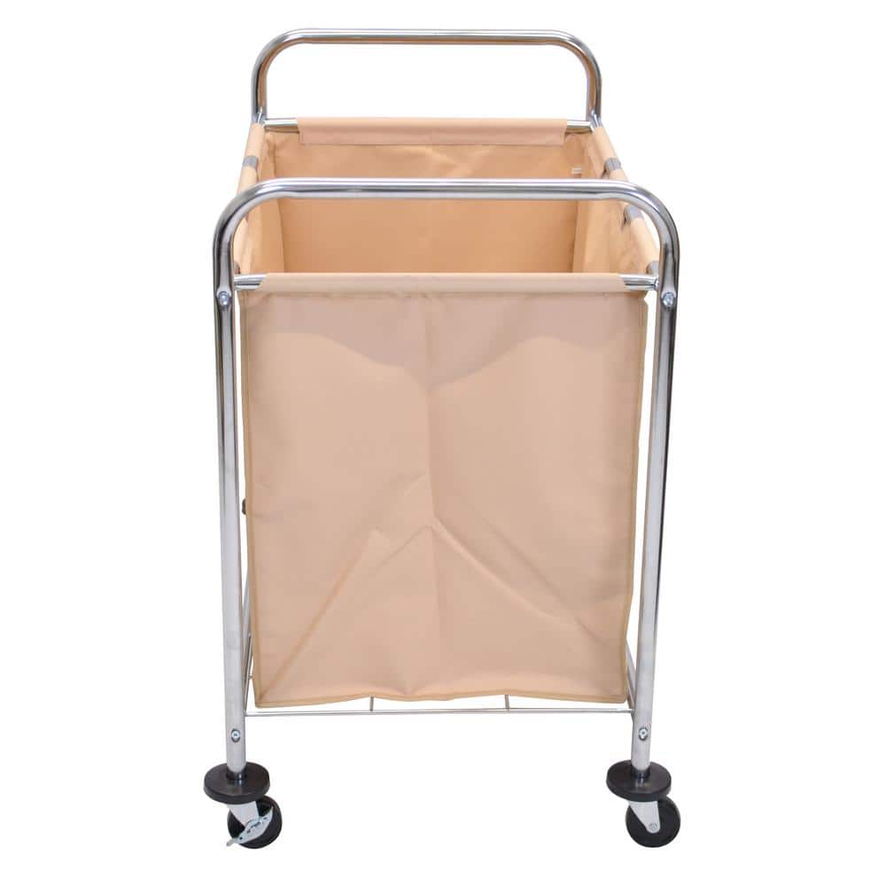 HL Steel Frame and Canvas Bag Laundry Cart with Wheels - Hercitys