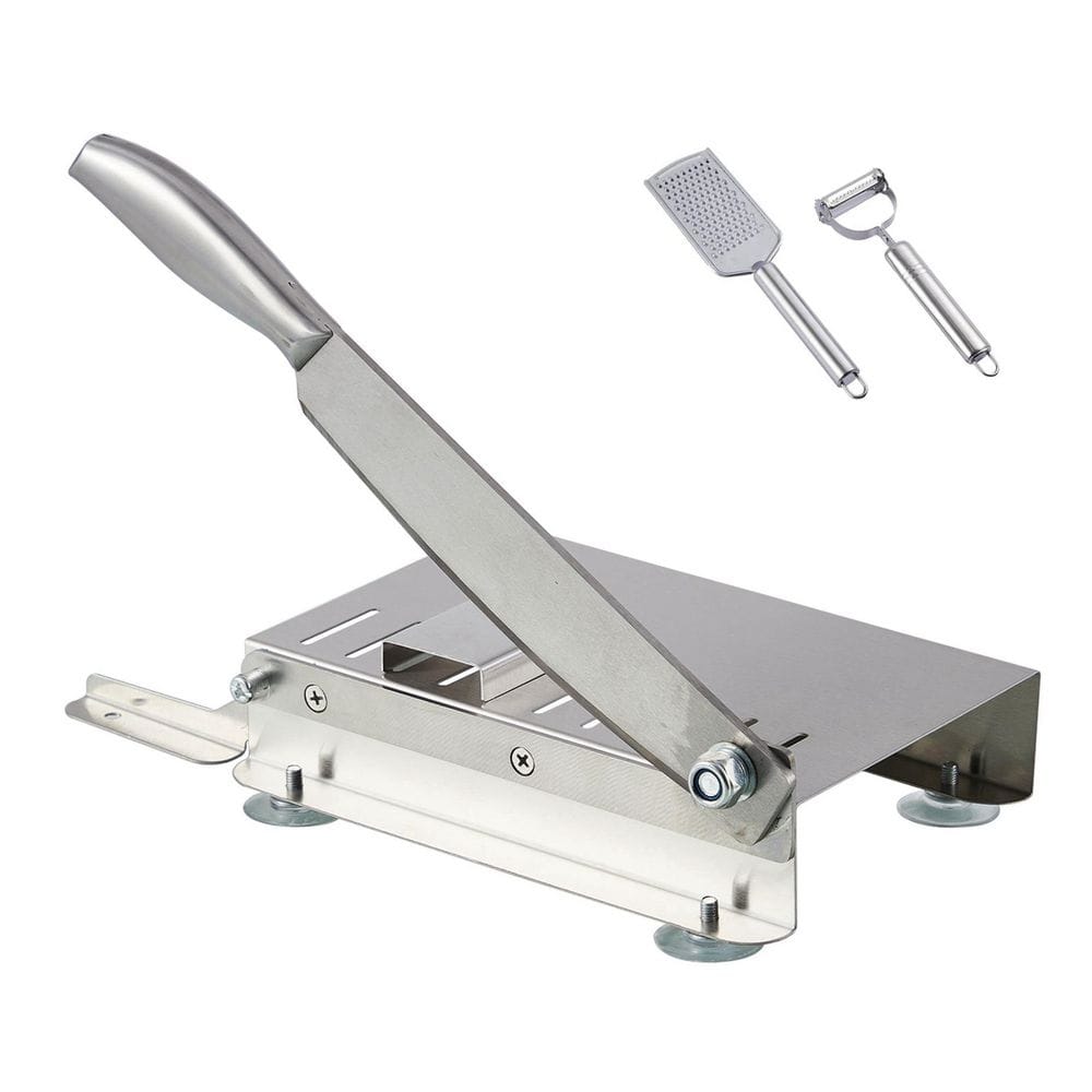 Manual Meat Slicer with 8 in. Stainless Steel Blade, Frozen Meat Vegetables Deli Food Slicing Machine - Hercitys