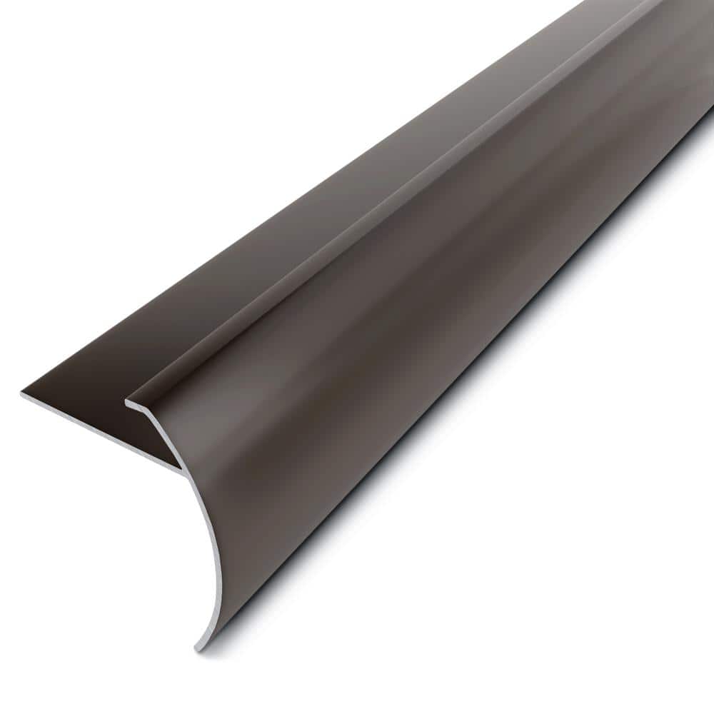 Mineral Bronze 8 mm x 74 in. Aluminum Stair Nosing Floor Transition Strip - Hercitys