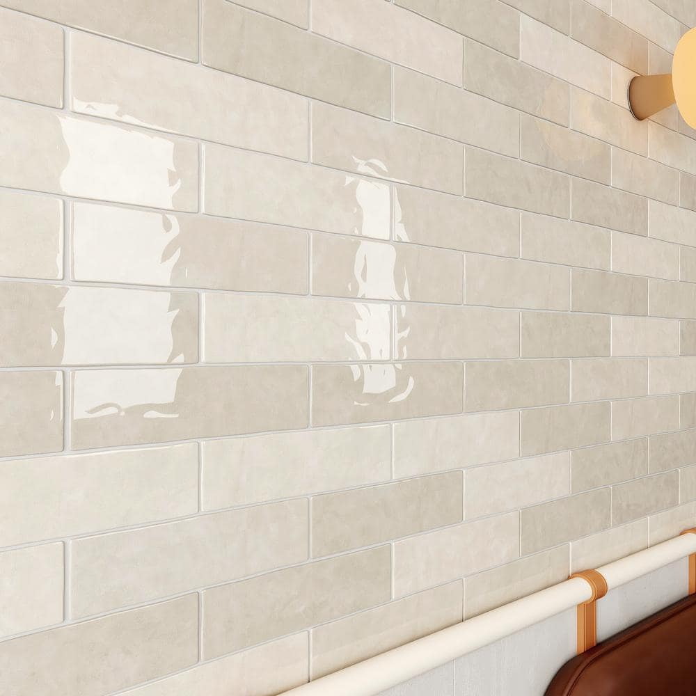 Fes Ceramic Subway 3 in. x 12 in. x 10mm Wall Tile Case – Latte (20 PCS/5 sq. ft.) - Hercitys