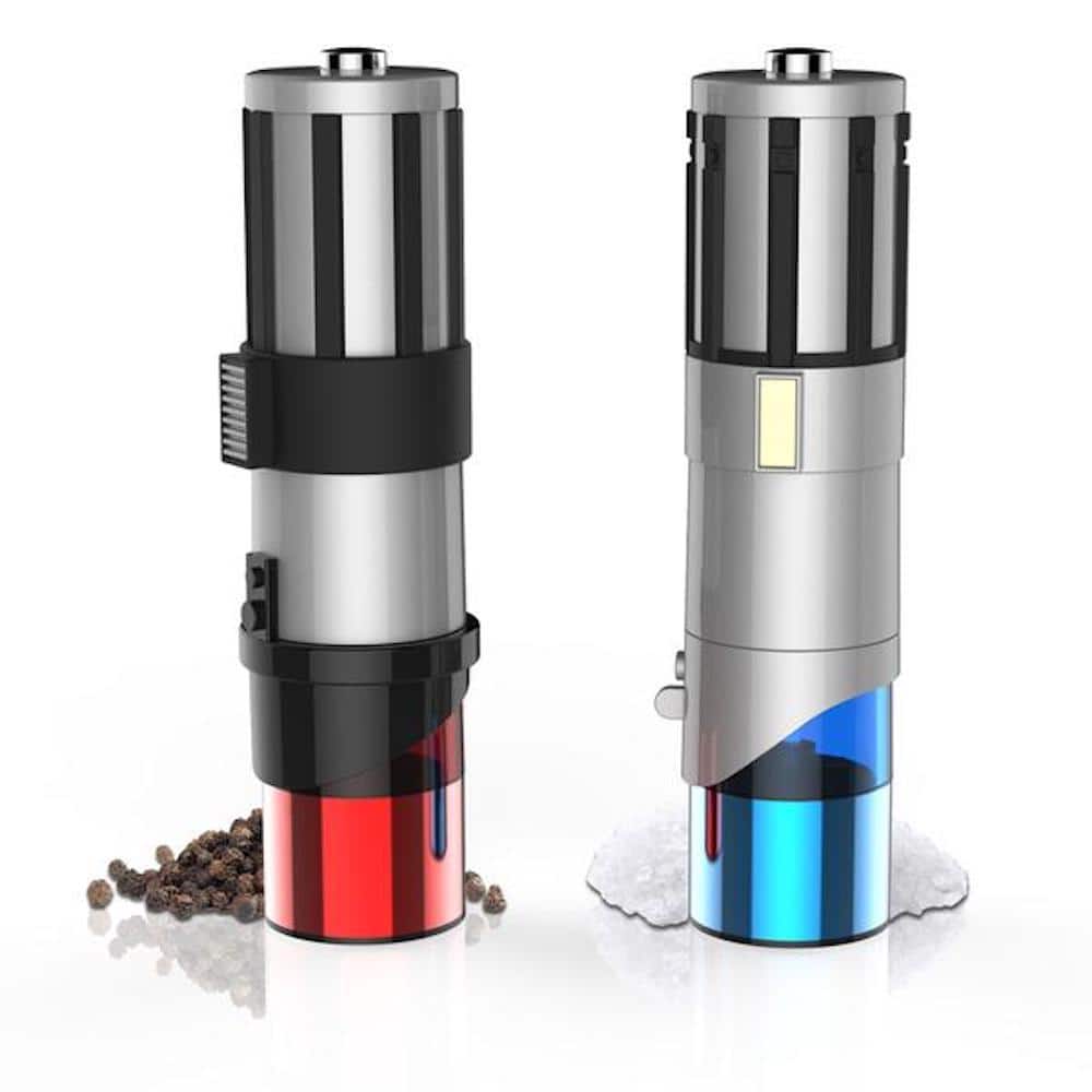 Star Wars Lightsaber Red and Multi Salt and Pepper Mill - Hercitys