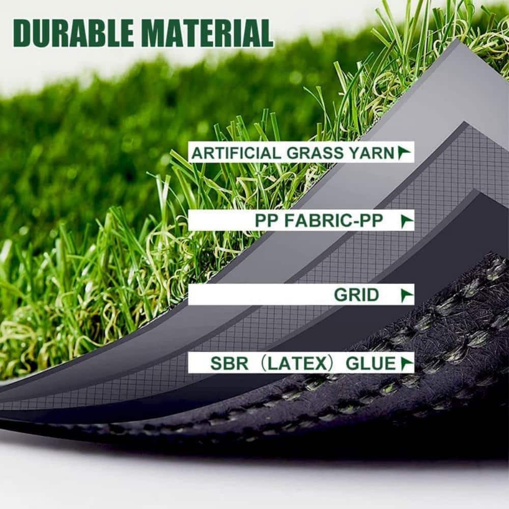 Premium Deluxe 5 ft. x 13 ft. Green Artificial Grass Turf - Hercitys