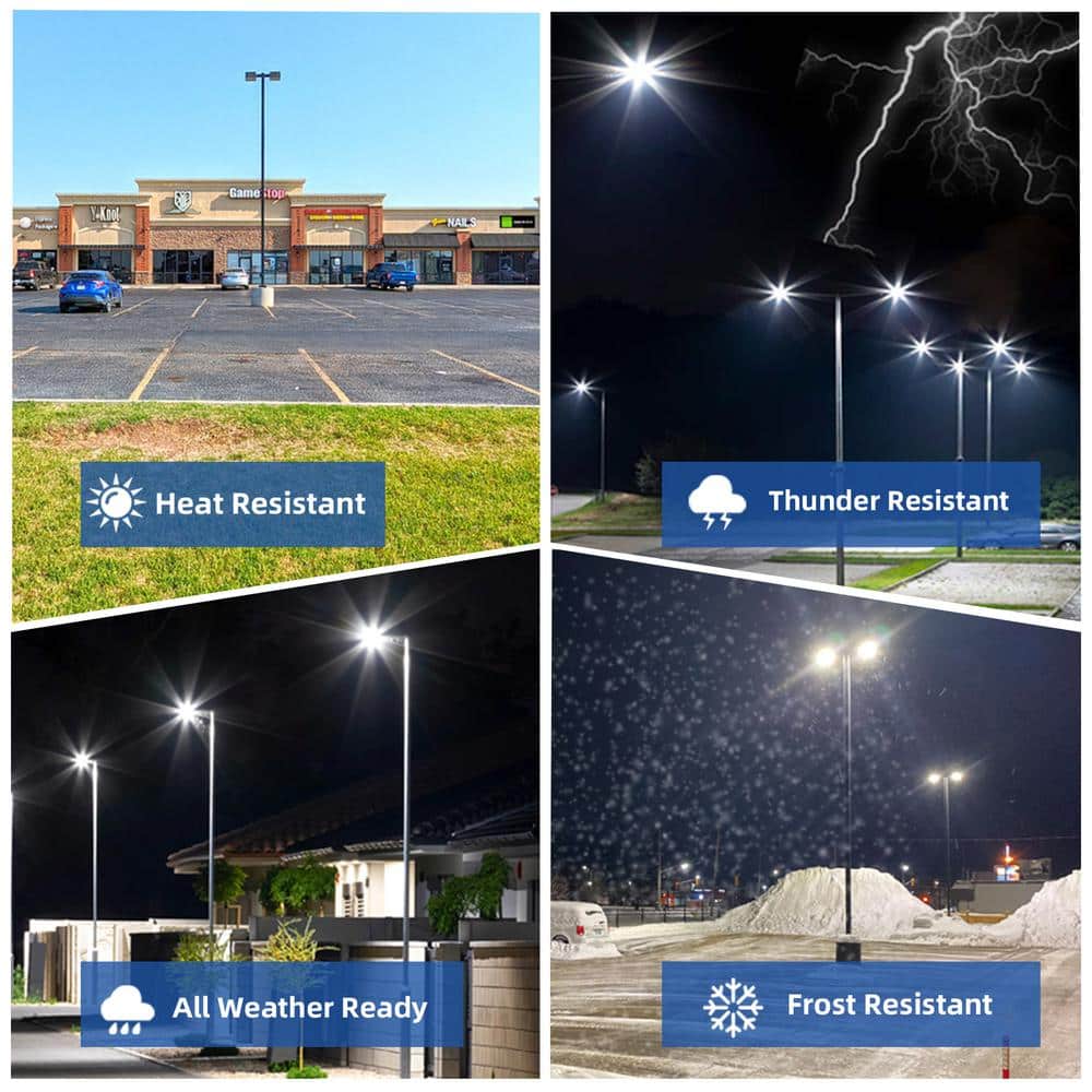 Outdoor Bronze 800-Watt Equivalent Integrated LED 200-Watt Parking Lot Area Light 5000K 28000 Lumens - Hercitys