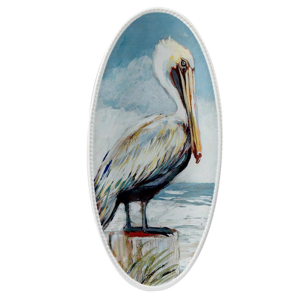 Shorebirds 7.25 in. Assorted Colors Earthenware Platter - Hercitys