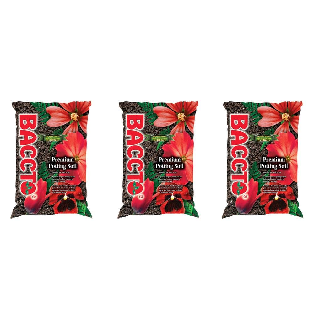 General All Purpose Premium Potting Soil with Perlite, 25 lbs. (3-Pack) - Hercitys