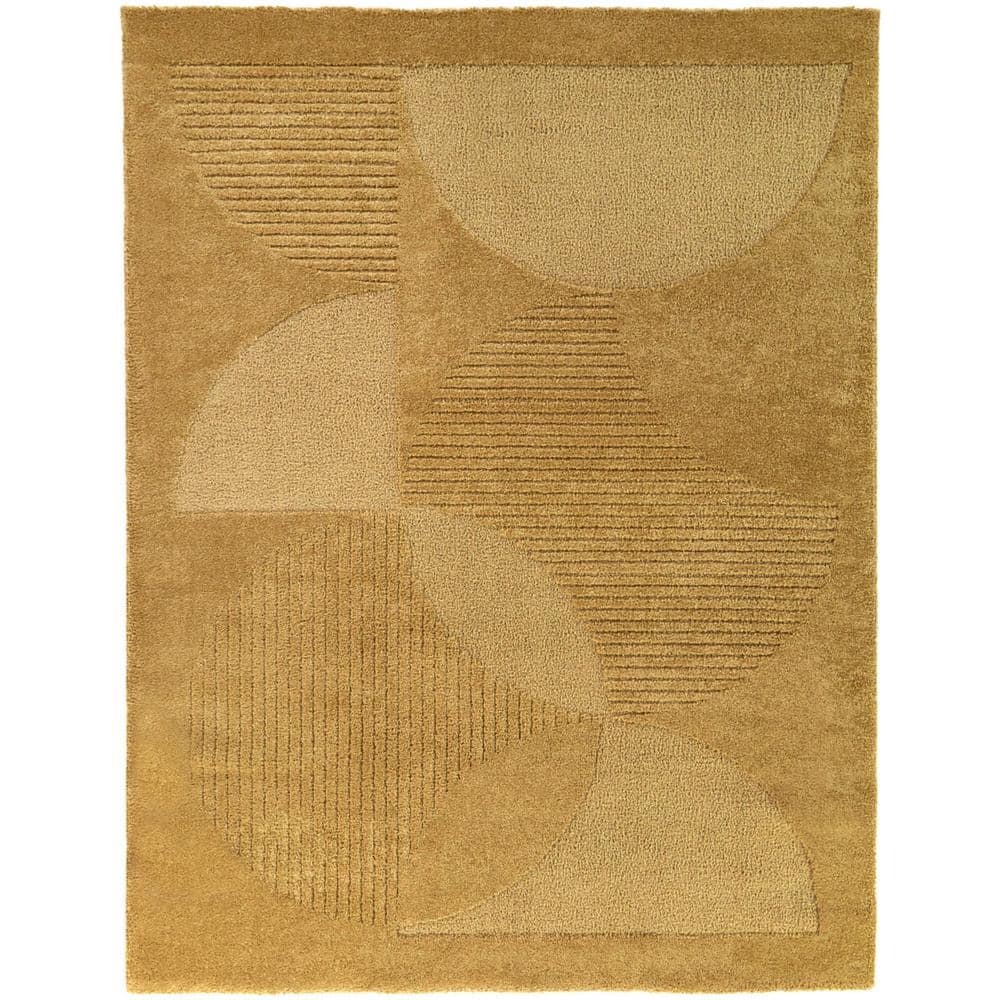 Ascalon Gold 5 ft. x 7 ft. Geometric Area Rug - Hercitys
