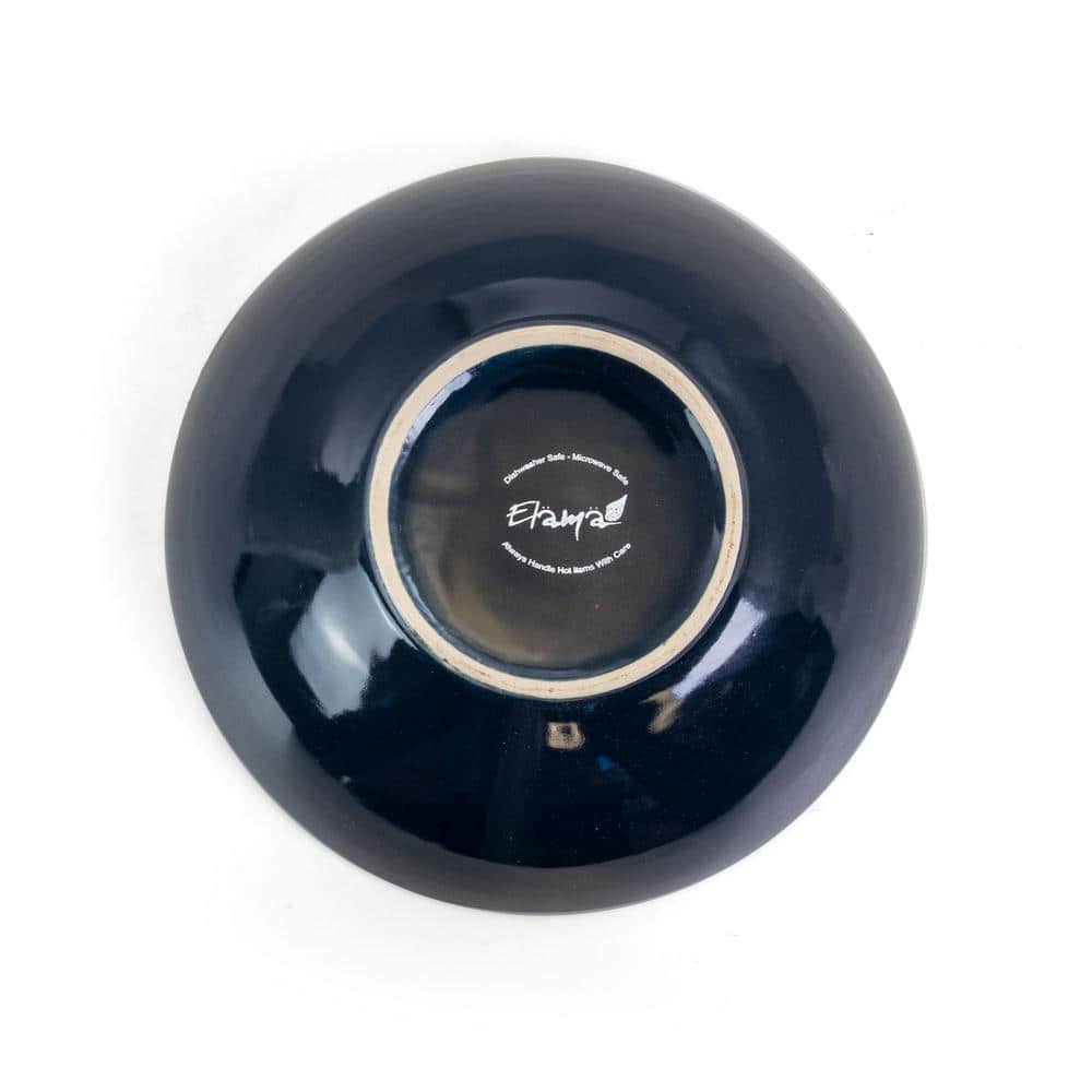 Deepsea Mozaic 16-Piece Modern Sea Blue Stoneware Dinnerware Set (Service for 4) - Hercitys