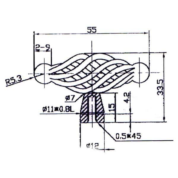 Champs-Élysées Collection 2-3/16 in. (55 mm) Vintage Oil-Rubbed Bronze Birdcage Cabinet Knob - Hercitys