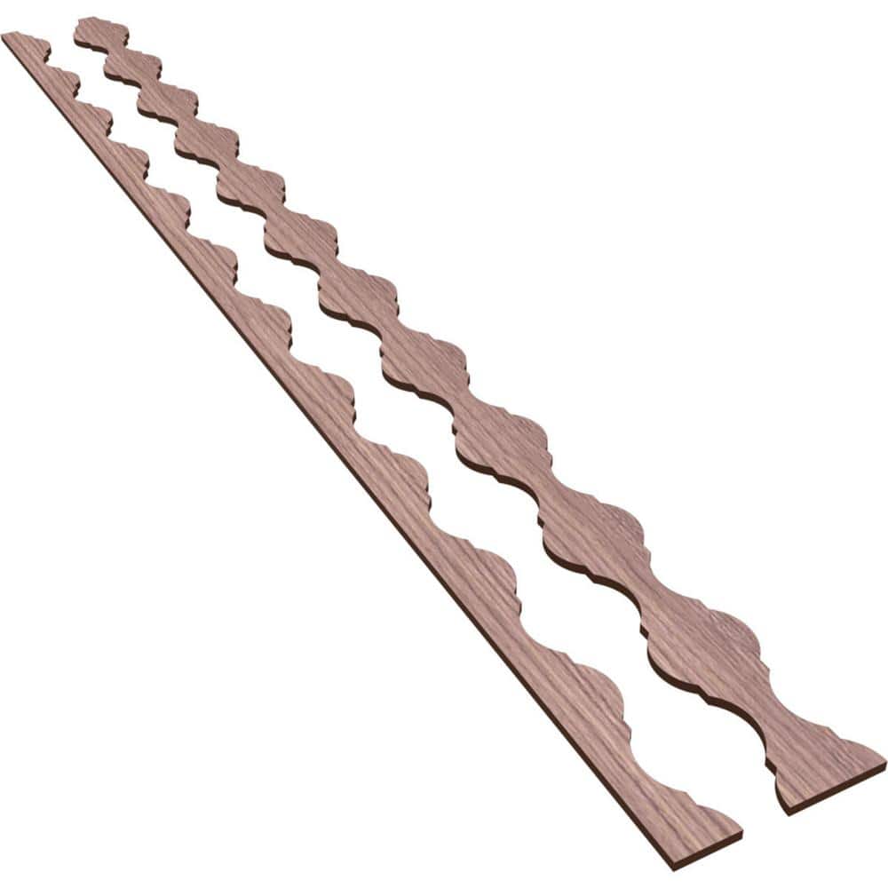 Casablanca 47 in. H x 0.25 in. W Slatwall Panels in Walnut 31-Pack - Hercitys