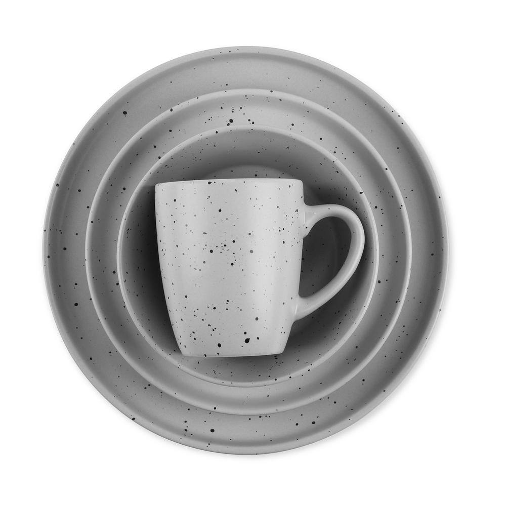 Jade 32-Piece Light Gray Stoneware Dinnerware Set (Service for 8) - Hercitys