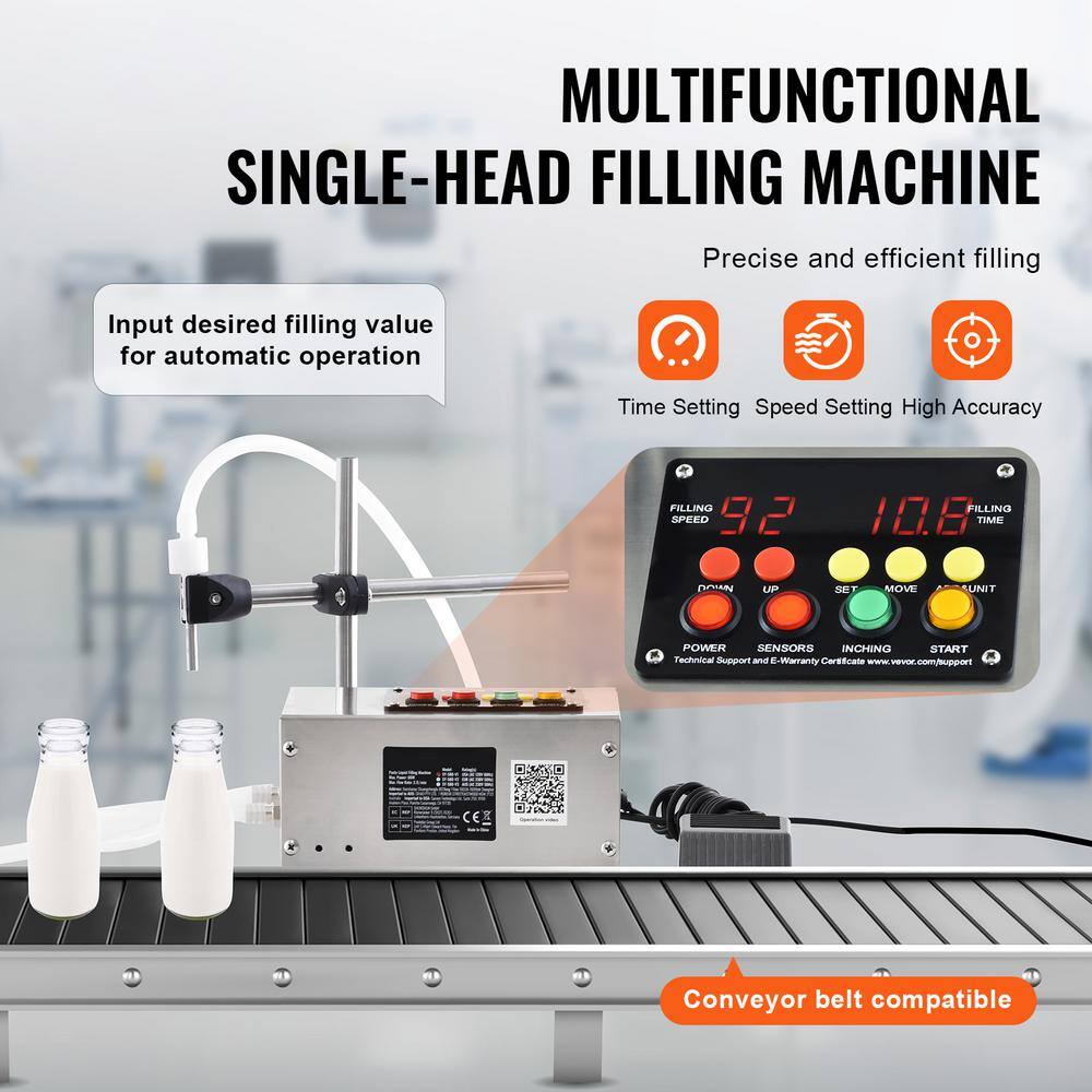 Liquid Filling Machine, 10-4000ml Capacity, Automatic Bottle Filler, Digital Control for Milk, Water, Wine, Beverages - Hercitys