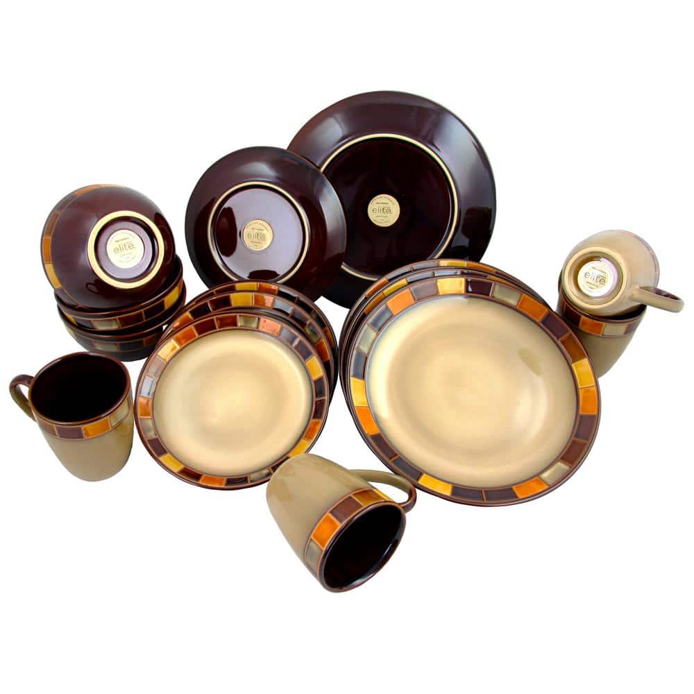 Casa Estebana 16-Piece Casual Beige Earthenware Dinnerware Set (Service for 4) - Hercitys