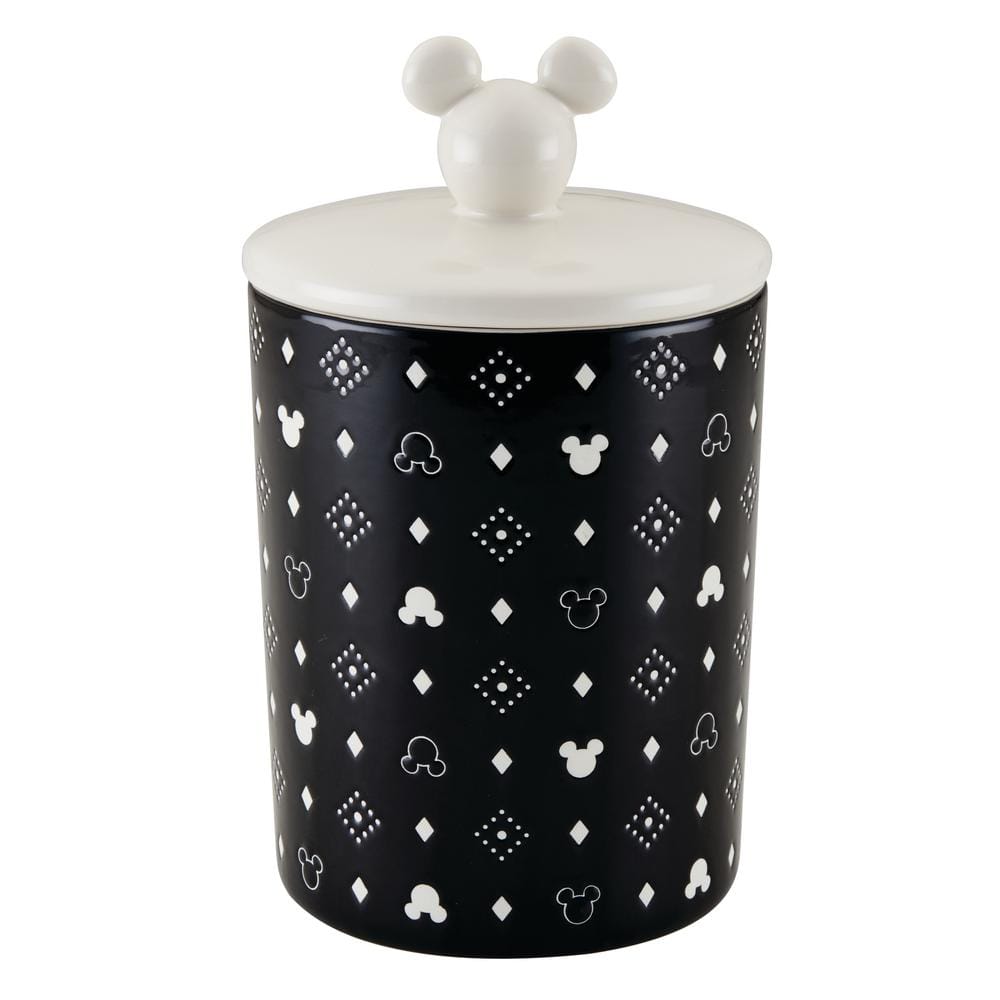 Monochrome Large Ceramic Canister with Lid - Hercitys