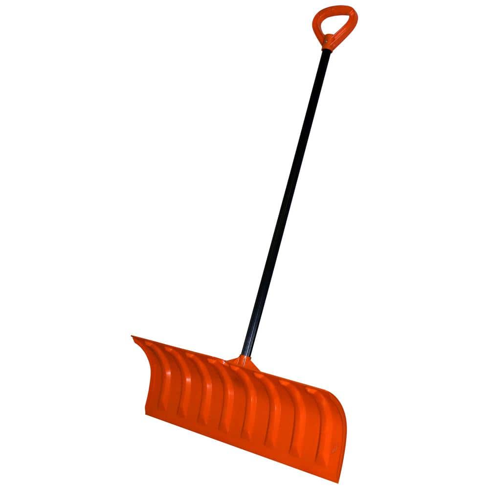 Bigfoot 27 in. Pusher Snow Roller Shovel with Large D-Grip Metal Handle - Hercitys