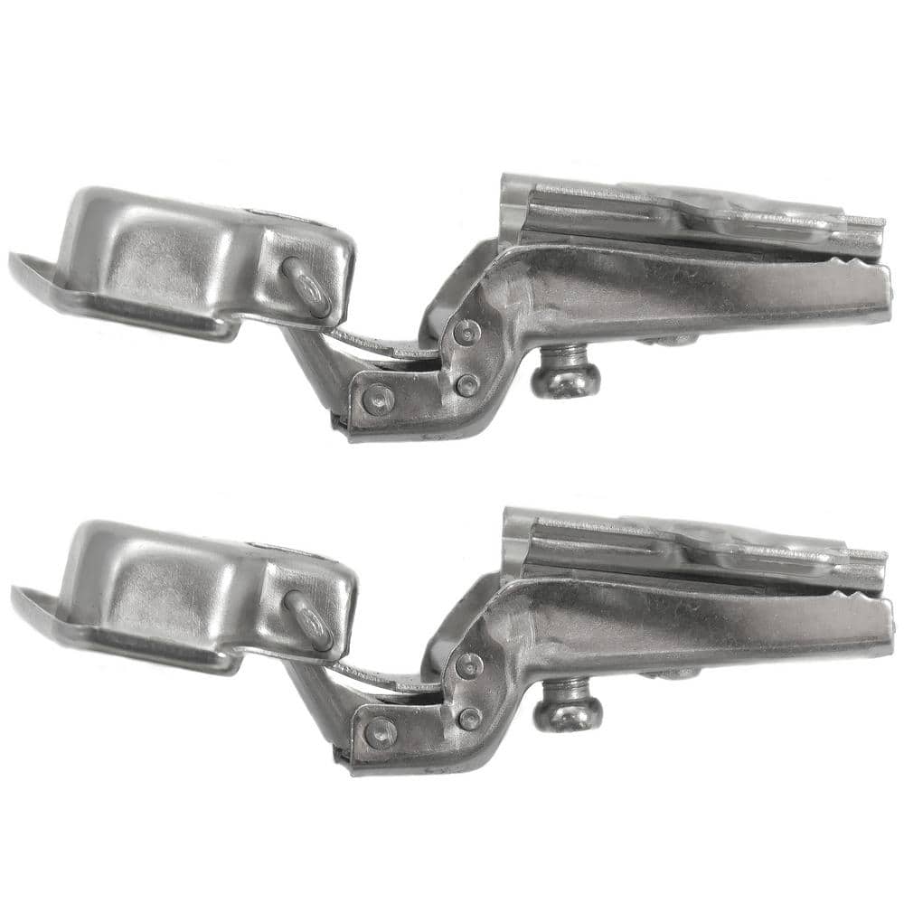 Half Overlay European Chrome Frameless 110-Degree Hinge (10-Pack) - Hercitys