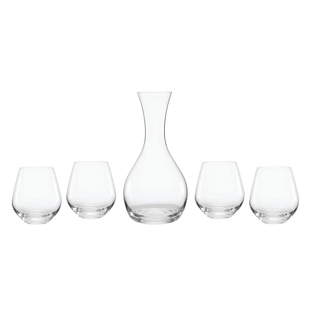 TUSCANY CLS EUROPEAN GLASS DECANTR 44 oz. W/4 STEMLESS - Hercitys