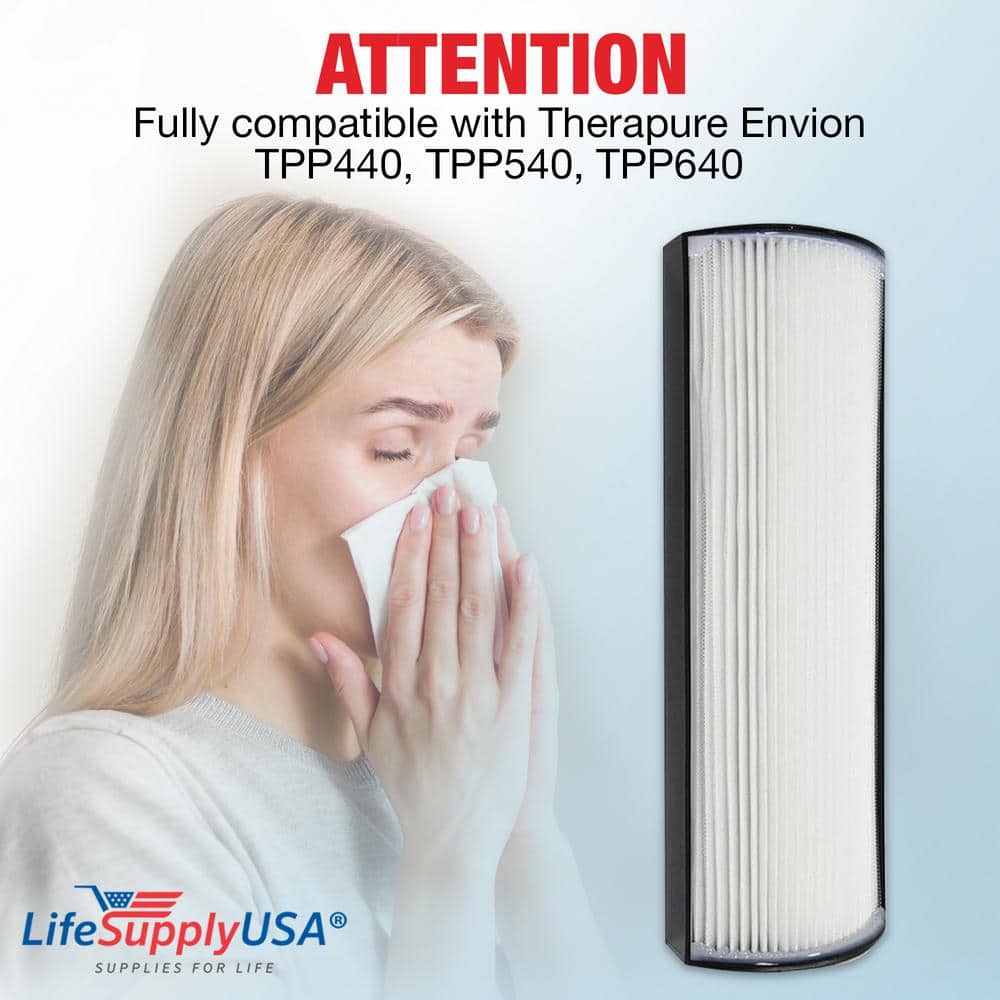 True HEPA Filter Replacement Compatible with Therapure Envion TPP440, TPP540, TPP640 Air Purifier - Hercitys