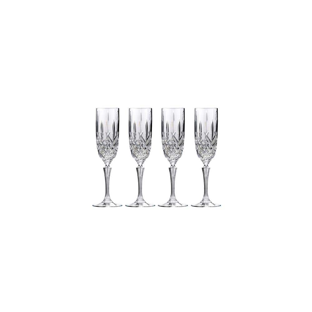 Markham 9 oz. Champagne Flute Glass Set (Set of 4) - Hercitys
