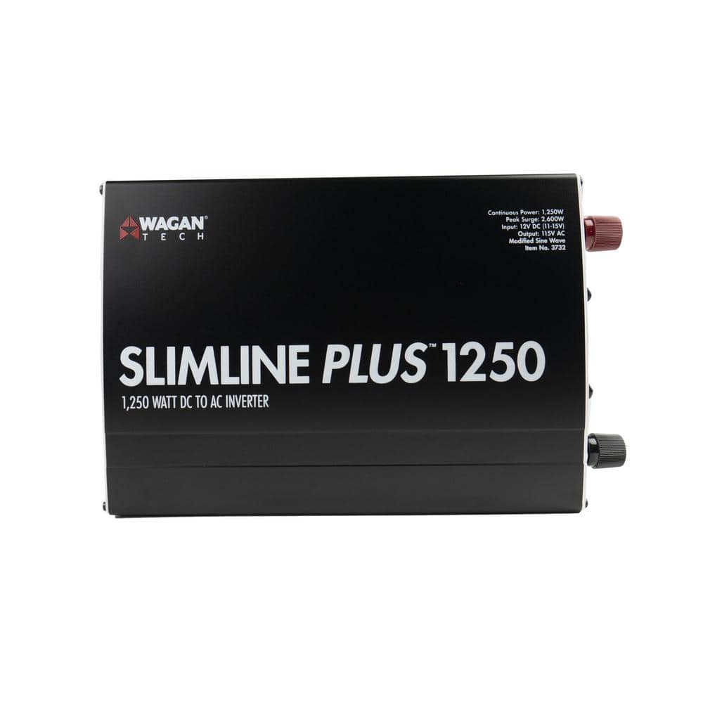 SlimLine Plus 1250-Watt Power Inverter with Remote Control - Hercitys