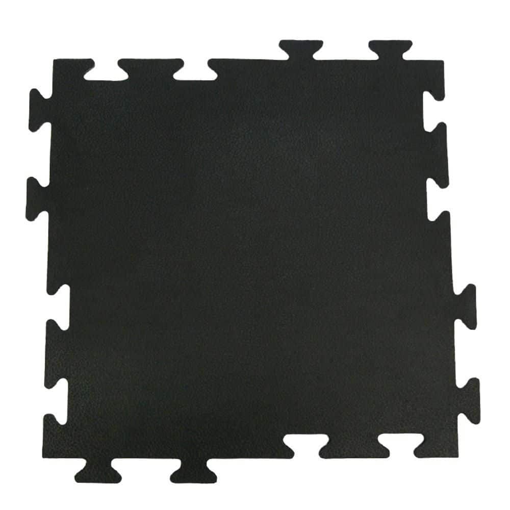Armor-Lock (Fitness) 3/8 in. x 20 in. x 20 in. Black Interlocking Rubber Tiles (6-Pack, 16.5 sq. ft.) - Hercitys