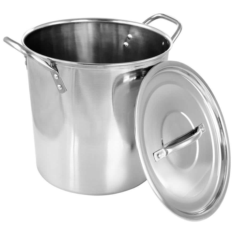 Whittington 8 qt. Stainless Steel Stock Pot with Lid - Hercitys
