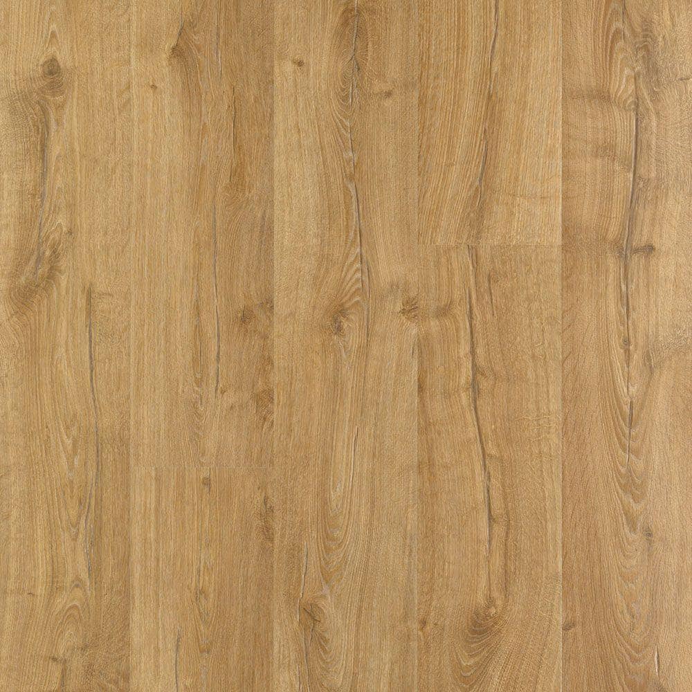 Outlast+ Marigold Oak 12 mm T x 7.4 in. W Waterproof Laminate Wood Flooring (19.63 sqft/case) - Hercitys