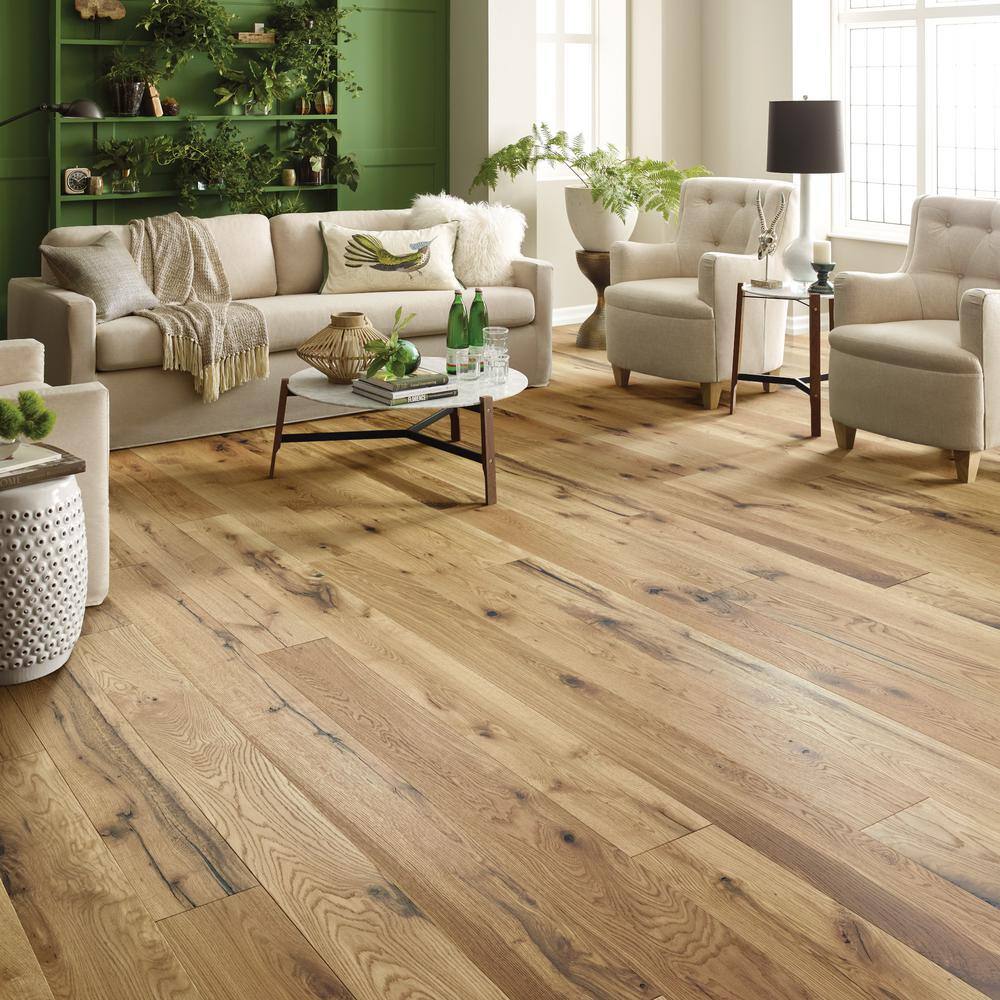 Boardwalk Silk White Oak 1/2 in. T X 7 in. W Tongue and Groove Engineered Hardwood Flooring (23.58 sq.ft./case) - Hercitys