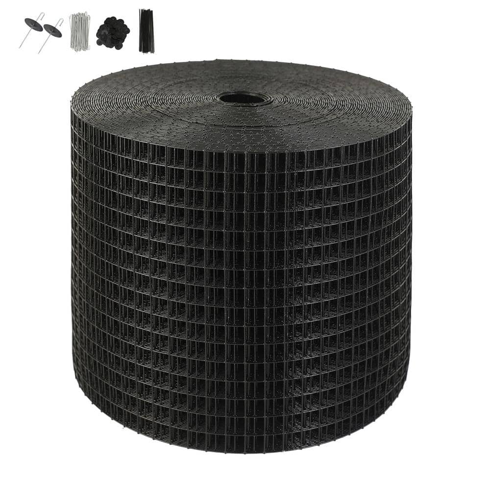 6 in. x 100 ft. Solar Panel Bird Guard Critter Roll Kit with 60-Aluminum Fasteners Steel Garden Fence - Hercitys
