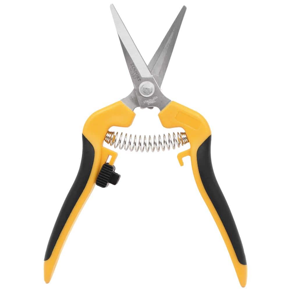 6.5 in. Comfi-Grip Harvest Shear with Curved Stainless Steel Blade - Hercitys