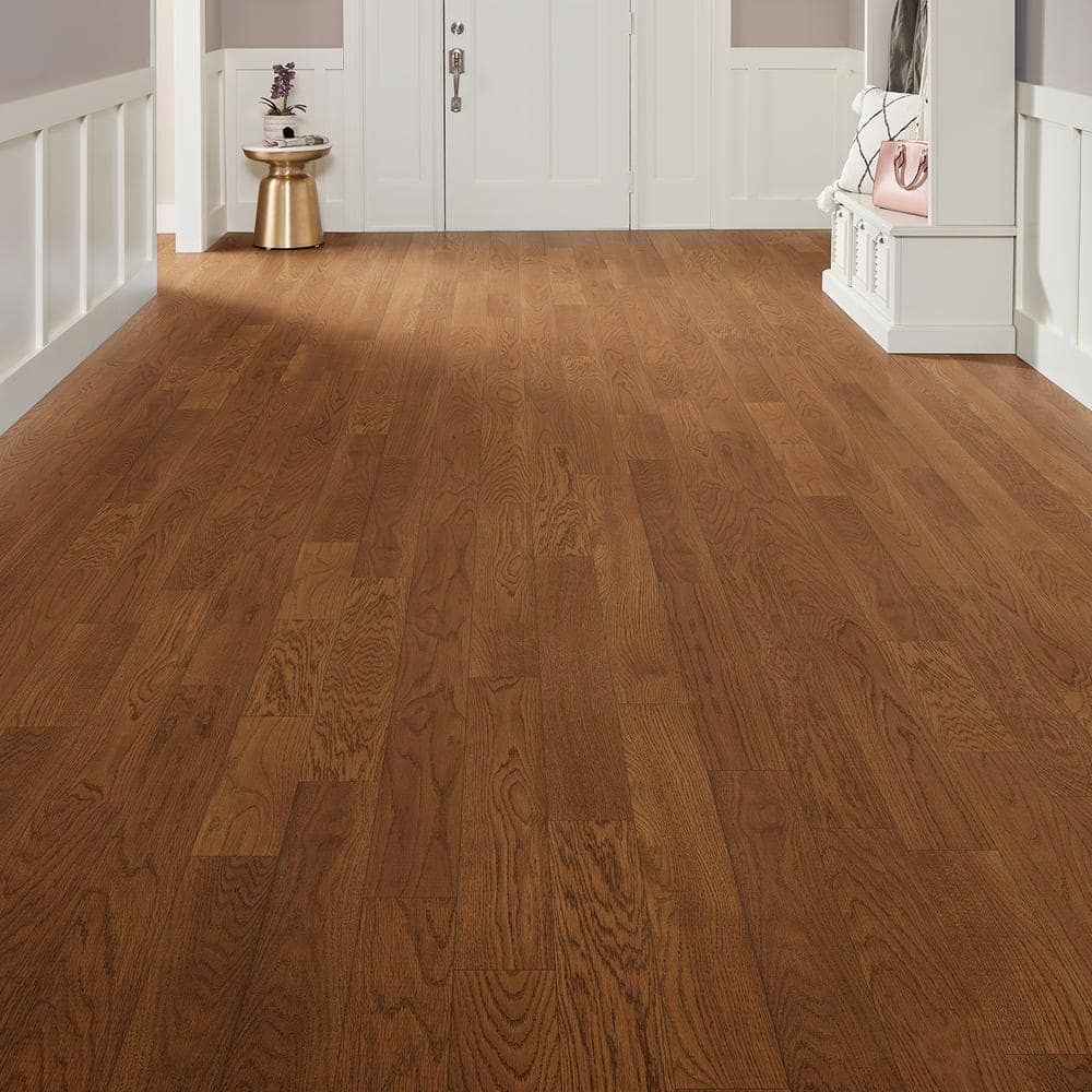 Hayes Mill Oak 3/8 in. T x 5 in. W Click-Lock Wire Brushed Engineered Hardwood Flooring (19.7 sq. ft./case) - Hercitys