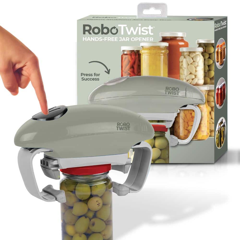Robo Twist Hands-Free Electric Automatic Jar Opener in Sage - Hercitys
