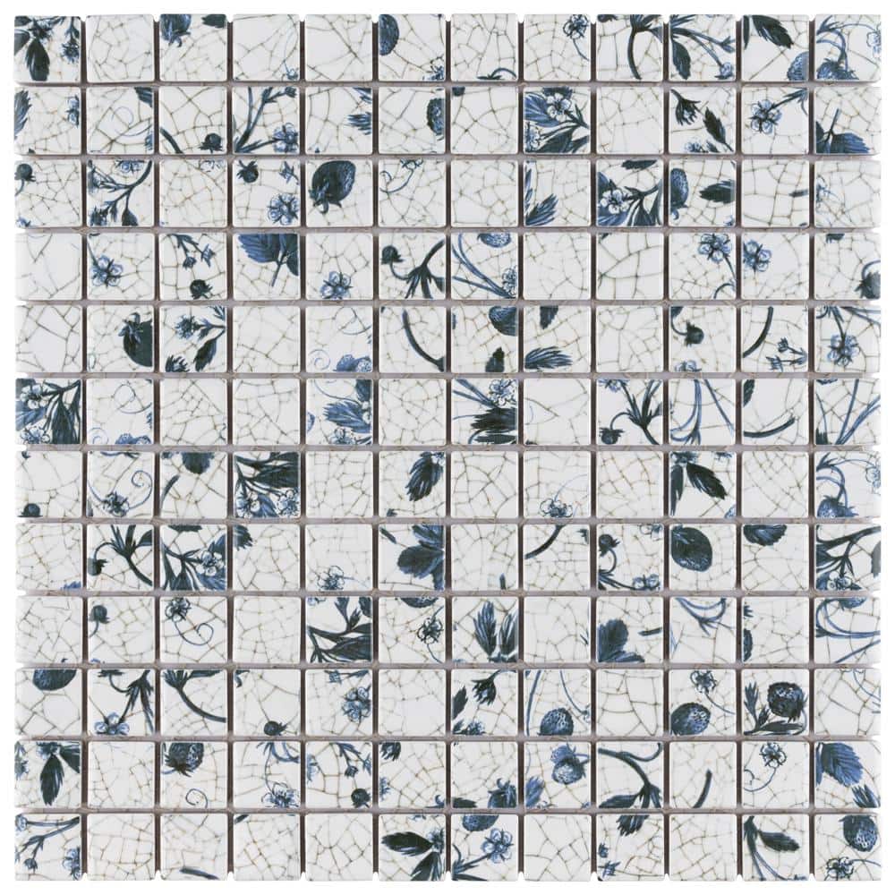 Strawberry Fields 11-5/8 in. x 11-5/8 in. Porcelain Mosaic Tile (9.6 sq. ft. /Case) - Hercitys