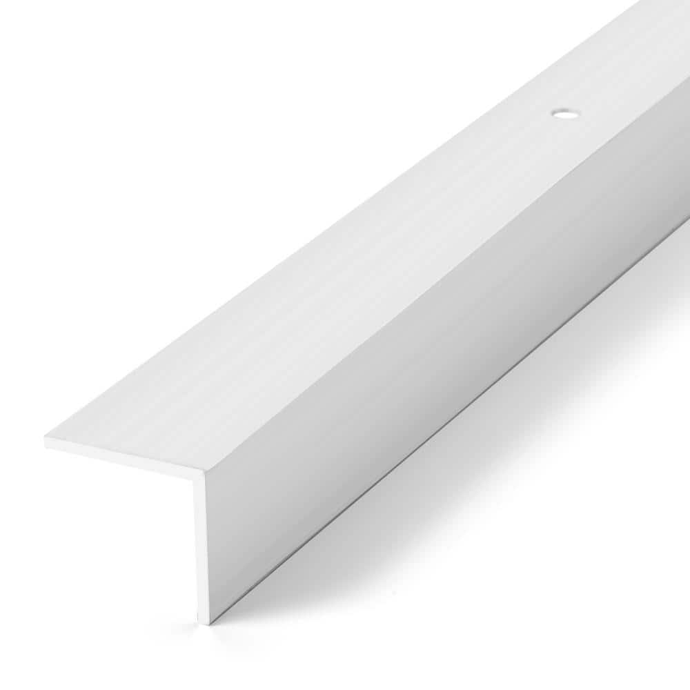 Silver 3/4 in. x 72 in. Carpet Edge Trim Nosing Transition Strip - Hercitys