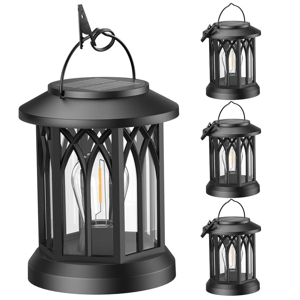 Outdoor Decor, Solar Lanterns Outdoor Hanging (4-Pack) - Hercitys
