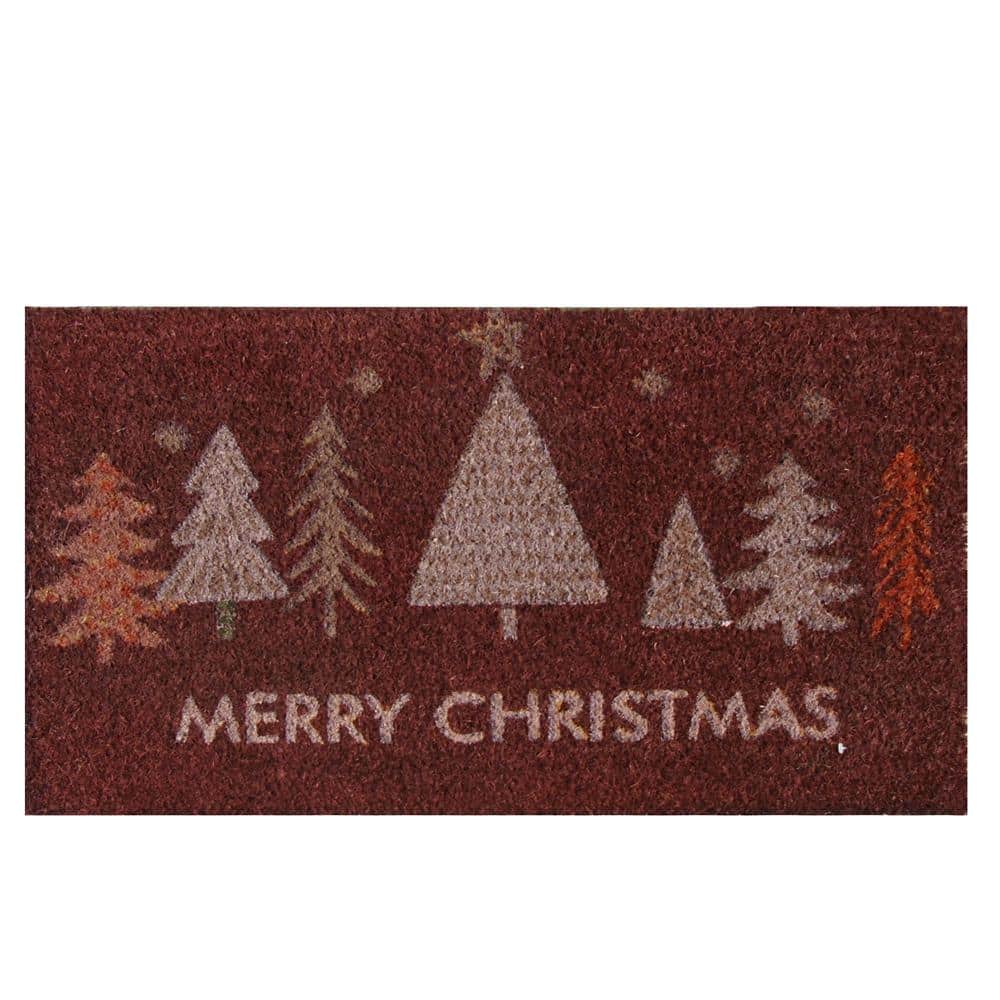 Merry Christmas “Oh, Christmas Tree!” 18 in. x 30 in. Coir Door Mat - Hercitys