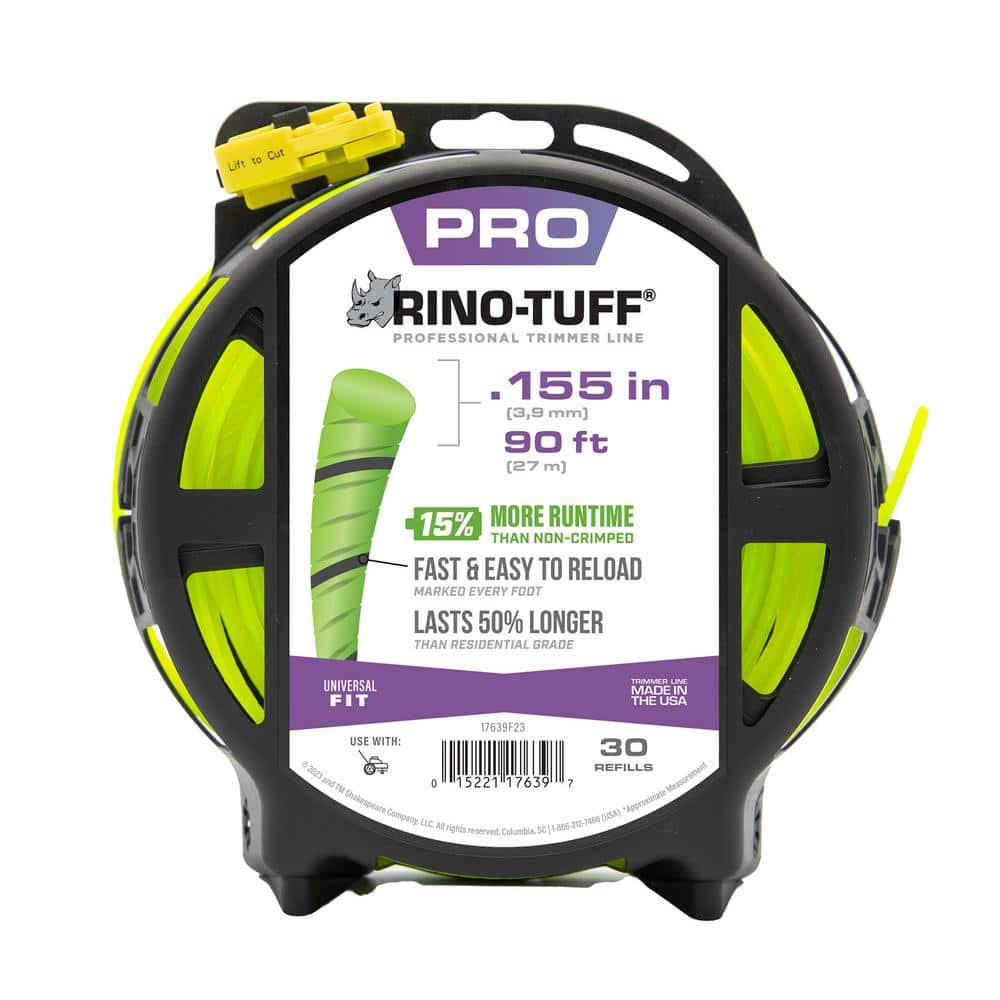 Universal Fit 0.155 in. x 90 ft. Pro Twisted Line for Gas and Select Cordless String Grass Trimmer/Lawn Edger - Hercitys