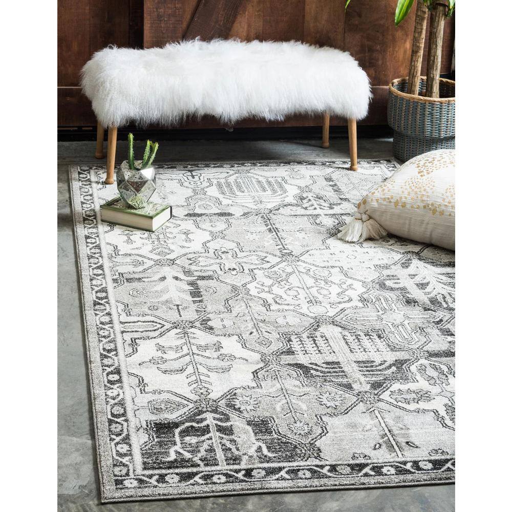 La Jolla Cathedral Gray 9′ 0 x 12′ 0 Area Rug - Hercitys