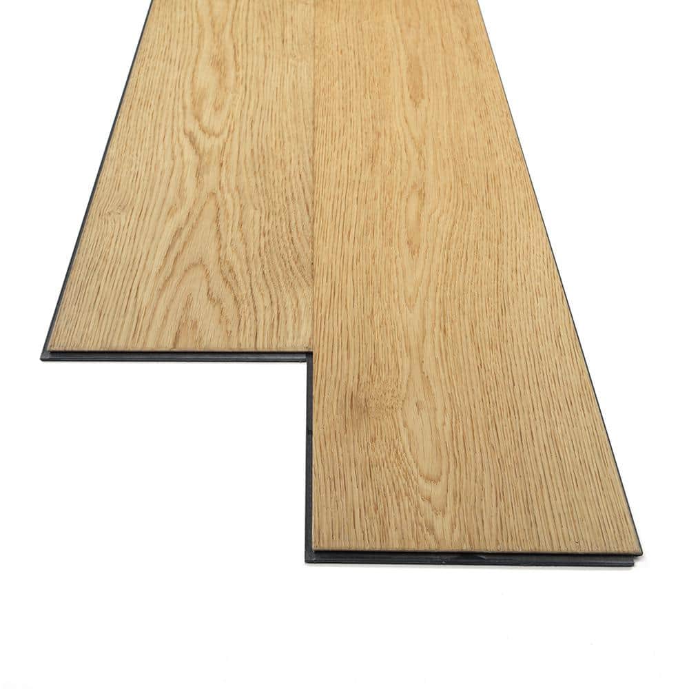 Sand Natural Oak White Oak 1/4 in. T x 6.5 in. W Click Lock Wire Brushed Engineered Hardwood Flooring (21.7 sq.ft./case) - Hercitys